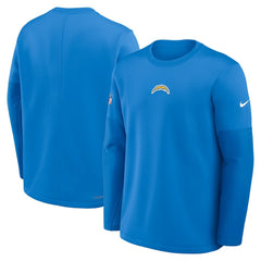 Nike Los Angeles Chargers Sideline Coach Therma-FIT Long Sleeve T-Shirt Powder Blue