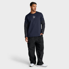 Nike Dallas Cowboys Sideline Coach Therma-FIT Long Sleeve T-Shirt Navy