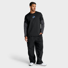 Nike Detroit Lions Sideline Coach Therma-FIT Long Sleeve T-Shirt Black