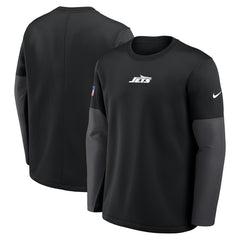 Nike New York Jets Sideline Coach Therma-FIT Long Sleeve T-Shirt Black