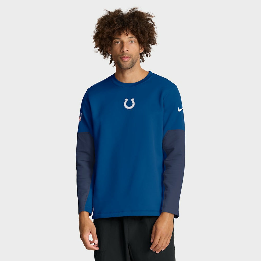 Nike Indianapolis Colts Sideline Coach Therma-FIT Long Sleeve T-Shirt Royal