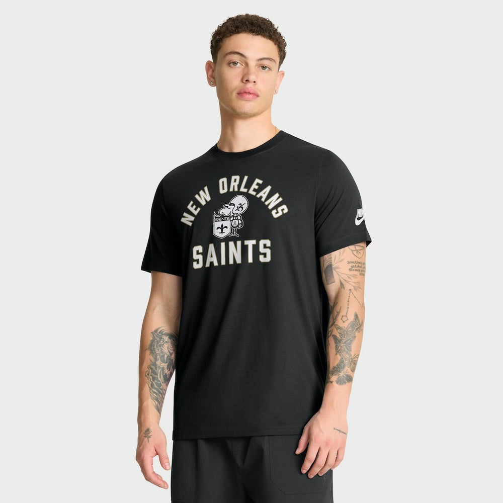 Nike New Orleans Saints Favorable Timeline Tri-Blend T-Shirt Black