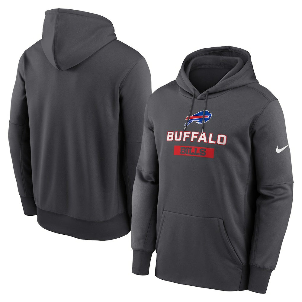Nike Buffalo Bills Toss Sweep Performance Pullover Hoodie Anthracite