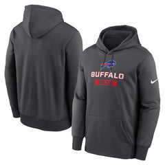 Nike Buffalo Bills Toss Sweep Performance Pullover Hoodie Anthracite