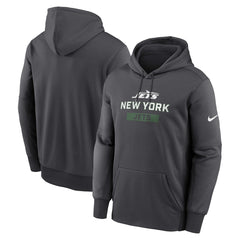 Nike New York Jets Toss Sweep Performance Pullover Hoodie Anthracite