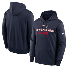 Nike New England Patriots Toss Sweep Performance Pullover Hoodie Navy