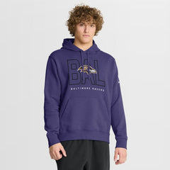Nike Baltimore Ravens Busted Play Club Fleece Pullover Hoodie Purple