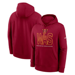 Nike Washington Commanders Busted Play Club Fleece Pullover Hoodie Burgundy