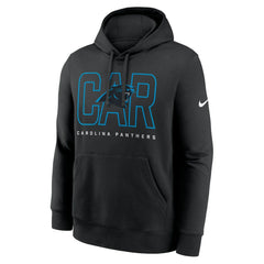 Nike Carolina Panthers Busted Play Club Fleece Pullover Hoodie Black