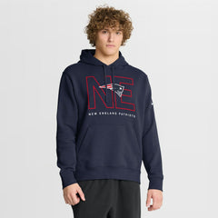 Nike New England Patriots Busted Play Club Fleece Pullover Hoodie Navy