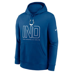 Nike Indianapolis Colts Busted Play Club Fleece Pullover Hoodie Royal