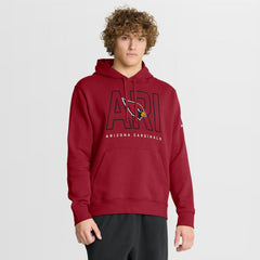 Nike Arizona Cardinals Busted Play Club Fleece Pullover Hoodie Cardinal