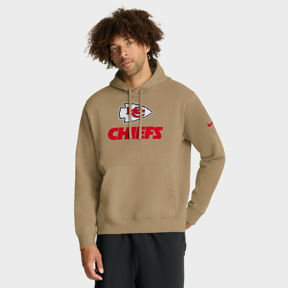 Nike Kansas City Chiefs Best Season Rewind Club Pullover Hoodie Tan