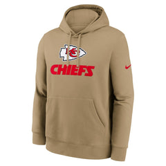 Nike Kansas City Chiefs Best Season Rewind Club Pullover Hoodie Tan