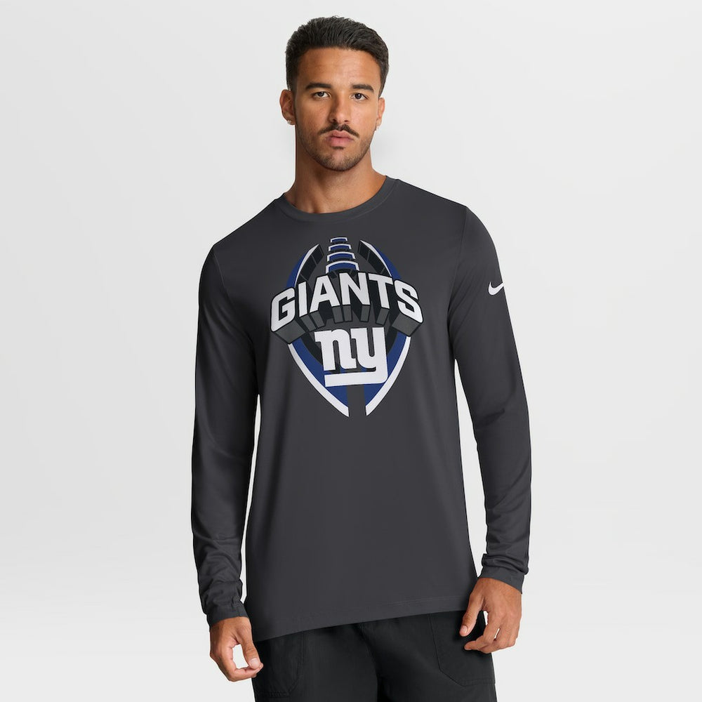 Nike New York Giants Primetime Legend Icon Performance Long Sleeve T-Shirt Anthracite