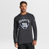 Nike New York Giants Primetime Legend Icon Performance Long Sleeve T-Shirt Anthracite