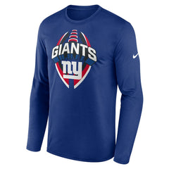 Nike New York Giants Primetime Legend Icon Performance Long Sleeve T-Shirt Royal