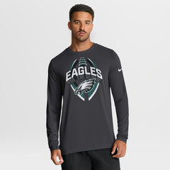 Nike Philadelphia Eagles Primetime Legend Icon Performance Long Sleeve T-Shirt Anthracite