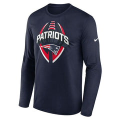 Nike New England Patriots Primetime Legend Icon Performance Long Sleeve T-Shirt Navy