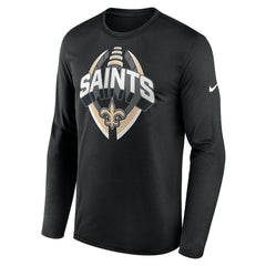 Nike New Orleans Saints Primetime Legend Icon Performance Long Sleeve T-Shirt Black