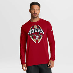 Nike San Francisco 49ers Primetime Legend Icon Performance Long Sleeve T-Shirt Scarlet