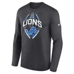 Nike Detroit Lions Primetime Legend Icon Performance Long Sleeve T-Shirt Anthracite