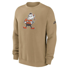 Nike Cleveland Browns Swing Pass Rewind Club Pullover Sweatshirt Brown