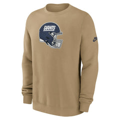 Nike New York Giants Swing Pass Rewind Club Pullover Sweatshirt Tan
