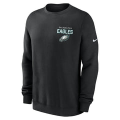 Nike Philadelphia Eagles Primetime Club Fleece Pullover Sweatshirt Black