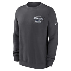 Nike Seattle Seahawks Primetime Club Fleece Pullover Sweatshirt Anthracite