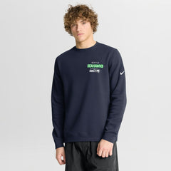 Nike Seattle Seahawks Primetime Club Fleece Pullover Sweatshirt College Navy