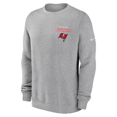 Nike Tampa Bay Buccaneers Primetime Club Fleece Pullover Sweatshirt Heather Gray
