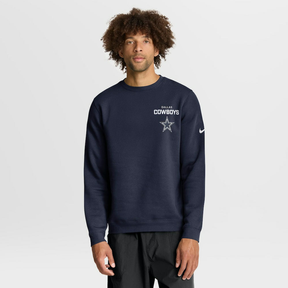 Nike Dallas Cowboys Primetime Club Fleece Pullover Sweatshirt Navy