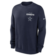 Nike Dallas Cowboys Primetime Club Fleece Pullover Sweatshirt Navy