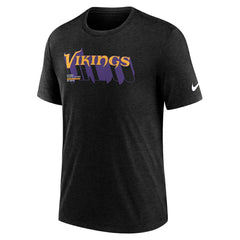 Nike Minnesota Vikings Long Pass Tri-Blend T-Shirt Heather Black