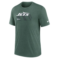 Nike New York Jets Long Pass Tri-Blend T-Shirt Heather Green