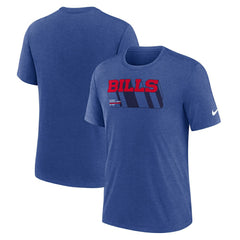Nike Buffalo Bills Long Pass Tri-Blend T-Shirt Heather Royal