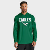 Nike Philadelphia Eagles Big & Tall Alt Pack Dri-FIT Long Sleeve Hoodie T-Shirt Kelly Green