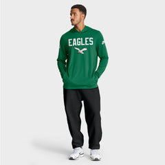 Nike Philadelphia Eagles Big & Tall Alt Pack Dri-FIT Long Sleeve Hoodie T-Shirt Kelly Green