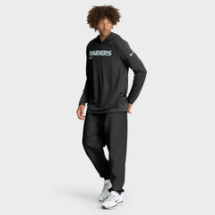 Nike Las Vegas Raiders Big & Tall Sideline Dri-FIT Long Sleeve Hoodie T-Shirt Black