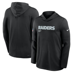 Nike Las Vegas Raiders Big & Tall Sideline Dri-FIT Long Sleeve Hoodie T-Shirt Black