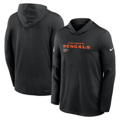 Nike Cincinnati Bengals Big & Tall Sideline Dri-FIT Long Sleeve Hoodie T-Shirt Black
