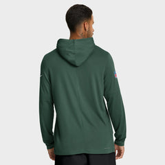 Nike Green Bay Packers Big & Tall Sideline Dri-FIT Long Sleeve Hoodie T-Shirt Green