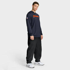 Nike Chicago Bears Big & Tall Sideline Dri-FIT Long Sleeve Hoodie T-Shirt Navy