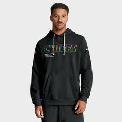 Nike Kansas City Chiefs Tall 2025 NFL Crucial Catch Sideline Standard Issue Dri-FIT Hoodie Black