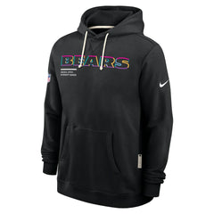 Nike Chicago Bears Tall 2025 NFL Crucial Catch Sideline Standard Issue Dri-FIT Hoodie Black