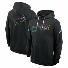 Nike Detroit Lions Tall 2025 NFL Crucial Catch Sideline Standard Issue Dri-FIT Hoodie Black