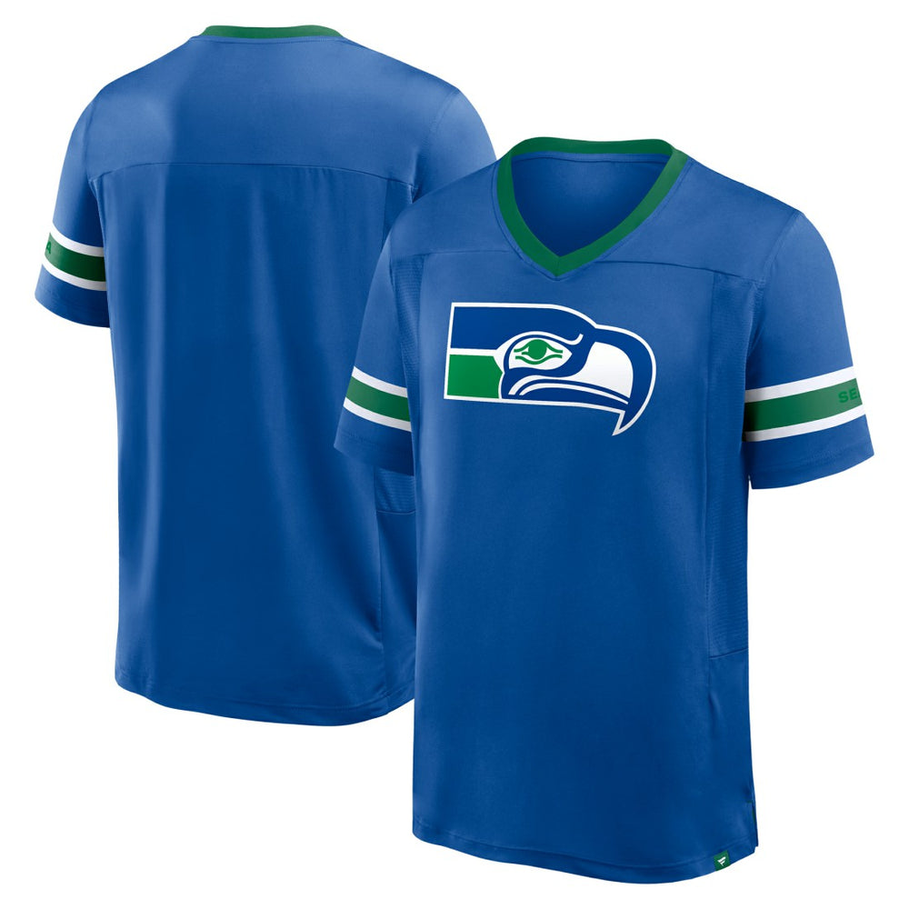 Fanatics Seattle Seahawks Hometown Premium Hashmark V-Neck T-Shirt Royal