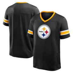 Fanatics Pittsburgh Steelers Hometown Premium Hashmark V-Neck T-Shirt Black