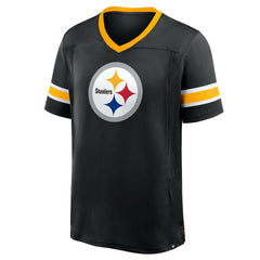 Fanatics Pittsburgh Steelers Hometown Premium Hashmark V-Neck T-Shirt Black